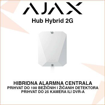 AJAX FIBRA HUB HYBRID 2G  - HIBRIDNA ALARMNA CENTRALA