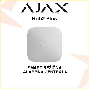 AJAX HUB2 PLUS CENTRALA LAN, 4G,  WI-FI,  FOTO VERIFIKACIJA