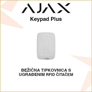 AJAX Keypad Plus BEŽIČNA TIPKOVNICA S UGRAĐENIM RFID ČITAČEM