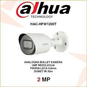 DAHUA CCTV BULLET KAMERA HAC-HFW1200TP 2MP 2.8mm