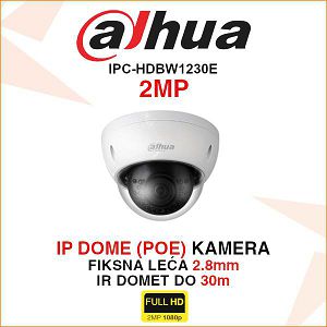 DAHUA 2MP IP DOME KAMERA ZA VIDEONADZOR IPC-HDBW1230E