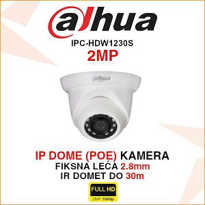 DAHUA 2MP IP DOME KAMERA ZA VIDEONADZOR IPC-HDW1230S