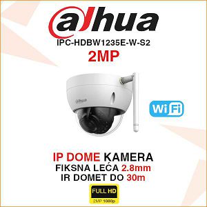 DAHUA IP DOME WiFi KAMERA IPC-HDBW1235E-W-S2 2MP 2.8mm