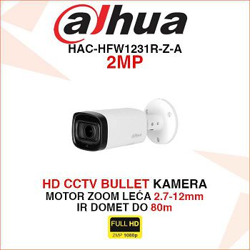 DAHUA CCTV BULLET KAMERA HAC-HFW1231R-Z-A 2MP 2.7-12mm