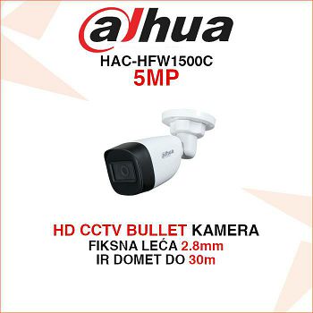 DAHUA CCTV BULLET KAMERA HAC-HFW1500C 5MP 2.8mm