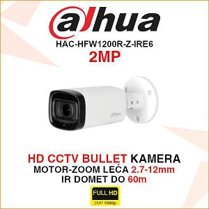 DAHUA CCTV BULLET KAMERA HAC-HFW1200R-Z-IRE6 2MP 2.7-12mm