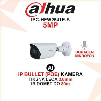 DAHUA IP BULLET WIZSENSE KAMERA IPC-HFW2541E-S 5MP 2.8mm