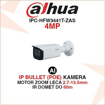 DAHUA IP BULLET WIZSENSE KAMERA IPC-HFW3441T-ZAS 4MP 2.7-13.5mm