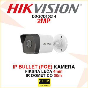 HIKVISION IP BULLET KAMERA DS-2CD1021-I 2MP 4mm