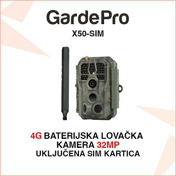 GardePro X50 LOVAČKA BATERIJSKA 4G KAMERA SA UKLJUČENOM SIM KARTICOM