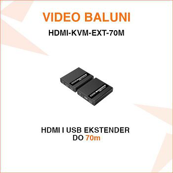 HDMI I USB EKSTENDER ZA PRIJENOS SIGNALA UTP KABELOM DO 70M