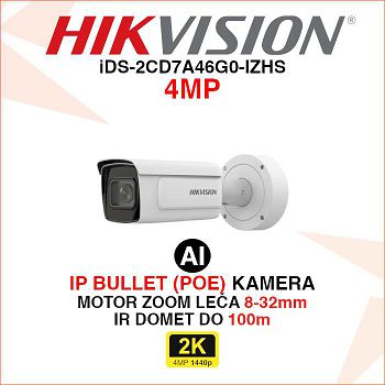 HIKVISION IP AI BULLET KAMERA iDS-2CD7A46G0-IZHS 4MP 8-32mm