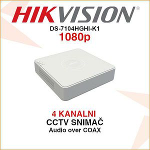 HIKVISION 4 KANALNI 1080p VIDEO SNIMAČ DS-7104HGHI-K1