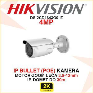 HIKVISION IP BULLET KAMERA DS-2CD1643G0-IZ 4MP 2.8-12mm