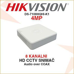 HIKVISION 8 KANALNI 4MP VIDEO SNIMAČ DS-7108HQHI-K1