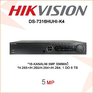 HIKVISION 8MP 4K DIGITALNI VIDEO SNIMAČ DS-7316HUHI-K4