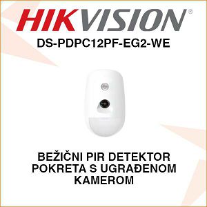HIKVISION BEŽIČNI PIR DETEKTOR S UGRAĐENOM KAMEROM DS-PDPC12PF-EG2-WE