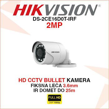 HIKVISION CCTV BULLET KAMERA DS-2CE16D0T-IRF 2MP 3.6mm