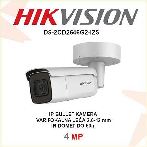 HIKVISION ACUSENSE  IP BULLET KAMERA DS-2CD2646G2-IZS 4MP 2.8-12mm