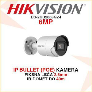 HIKVISION IP BULLET ACUSENSE KAMERA DS-2CD2063G2-I 6MP 2.8mm