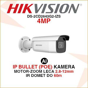 HIKVISION IP BULLET ACUSENSE KAMERA DS-2CD2643G2-IZS 4MP 2.8-12mm