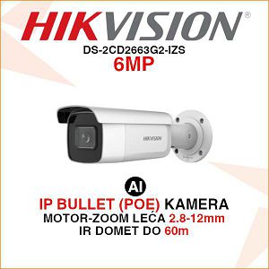 HIKVISION IP BULLET ACUSENSE KAMERA DS-2CD2663G2-IZS 6MP 2.8-12mm