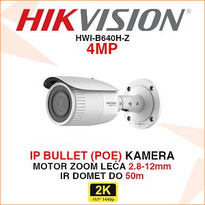 HIKVISION 4MP IP BULLET POE MOTOR ZOOM KAMERA HWI-B640H-Z