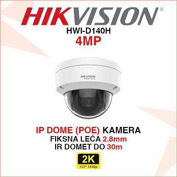 HIKVISION IP DOME POE KAMERA HWI-D140H 4MP 2.8mm