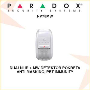 PARADOX DUALNI IR + MW DETEKTOR POKRETA NV75MW
