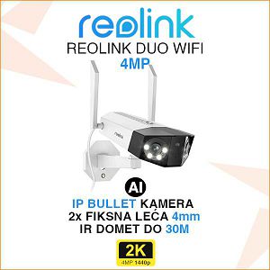 REOLINK Duo WiFi IP BULLET KAMERA 4MP x 2