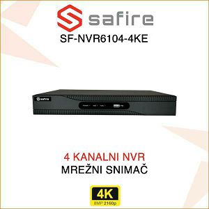 SF-NVR6104-4KE SAFIRE 4K MREŽNI SNIMAČ-NVR ZA 4 KAMERE