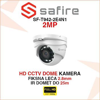 SAFIRE CCTV DOME KAMERA SF-T942-2E4N1 2MP 2.8mm