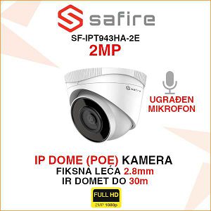 SAFIRE IP POE DOME KAMERA SF-IPT943HA-2E 2MP 2.8mm