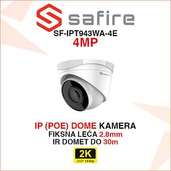 SAFIRE IP POE DOME KAMERA SF-IPT943WA-4E 4MP 2.8mm