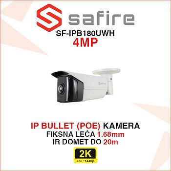 SAFIRE SF-IPB180UWH IP 4MP BULLET KAMERA 180 ST.