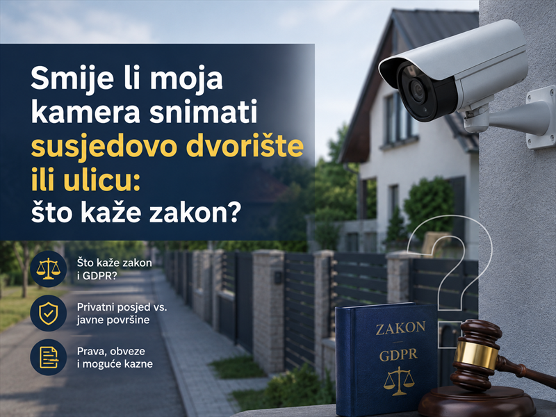 Smije li moja kamera snimati susjedovo dvorište ili ulicu