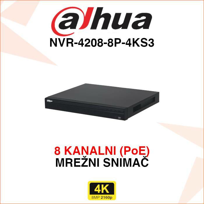 dahua-8-kanalni-poe-mrezni-video-snimac-nvr-4208-8p-4ks3-nvr-4208-8p-4ks3_1 DAHUA 8 KANALNI POE MREŽNI VIDEO SNIMAČ NVR-4208-8P-4KS3 - Slika 1
