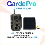 GARDEPRO 4G KAMERA SA SOLARNIM PANELOM I SD KARTICOM X60PMB SOLAR
