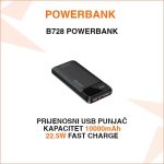 POWERBANK B728 10000mAh S 1 USB-C ULAZOM I 3 IZLAZA