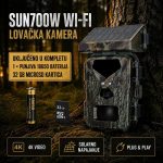 SUNTEK 700W LOVAČKA 4K KAMERA SA SOLARNIM PANELOM, KOMPLET SA BATERIJOM  I SD KARTICOM
